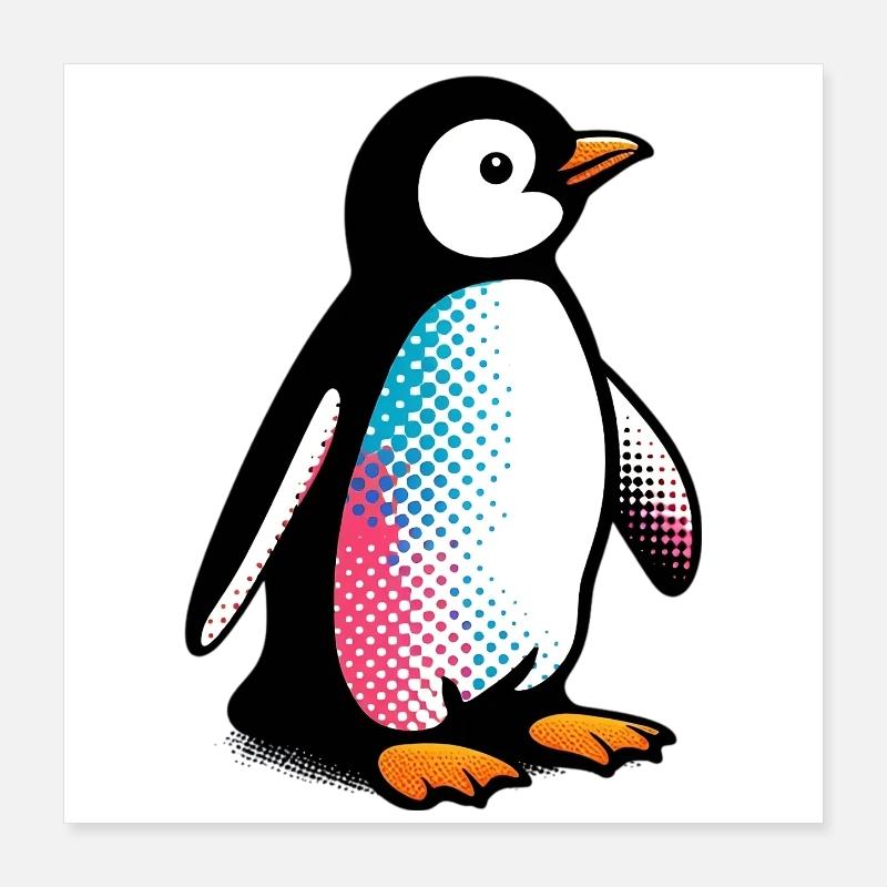 Pingouin Poster 40 x 40 cm