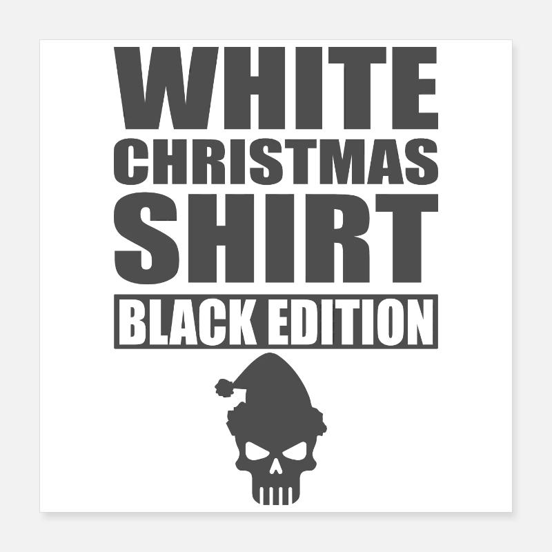 Chemise de Noël blanche Black Edition Poster 40 x 40 cm