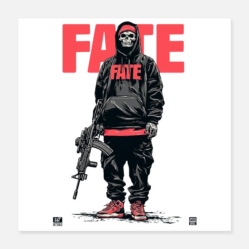 Fate Skeleton Poster 40x40 cm