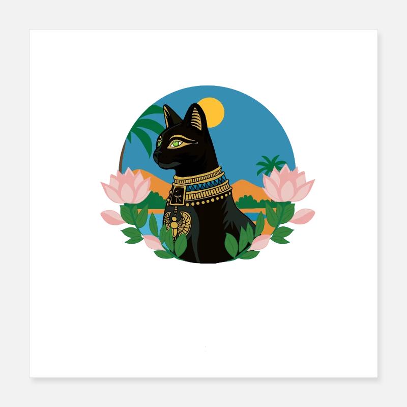 Bastet, Egyptian Goddess Poster 16" x 16" (40x40 cm)
