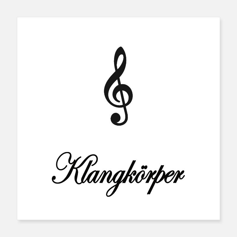 T-shirt de design de l’icône musicale Klangkörper Poster 40 x 40 cm