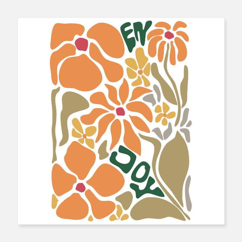 Orange blossoms - Enjoy Poster 16" x 16" (40x40 cm)
