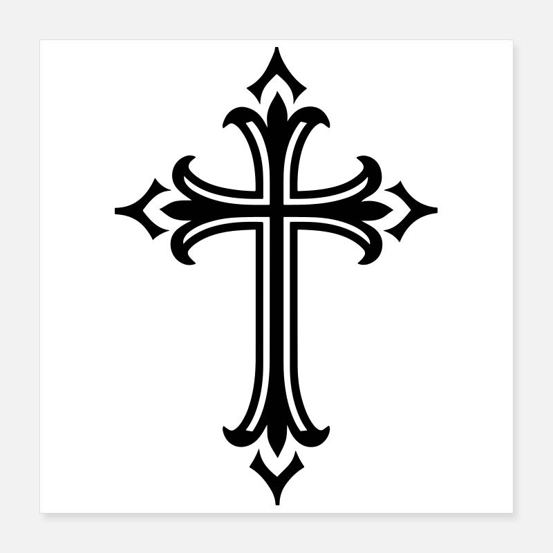 Cross Symbol Jesus Poster 16" x 16" (40x40 cm)