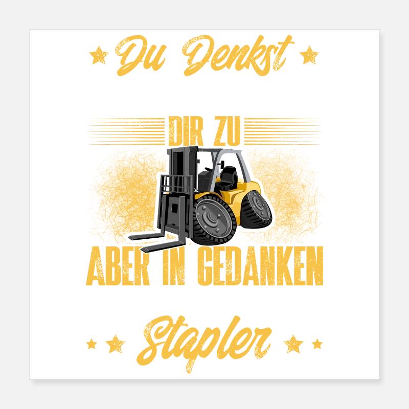 Conducteur de chariot élévateur Poster 40 x 40 cm