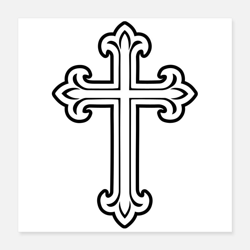 Kreuz Symbol Christlich Poster 40x40 cm