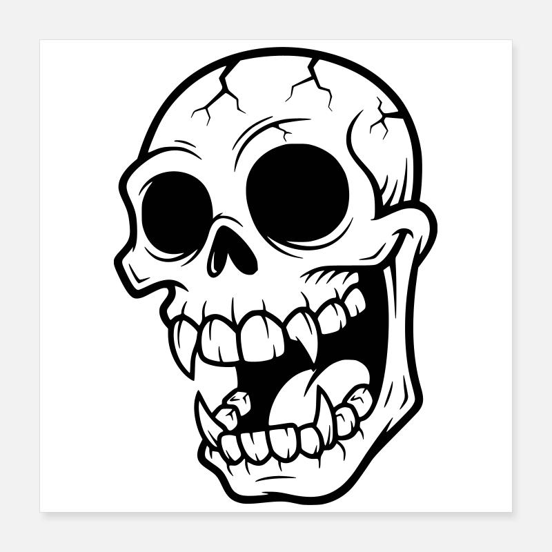 Mad Vampire Skull Poster 16" x 16" (40x40 cm)