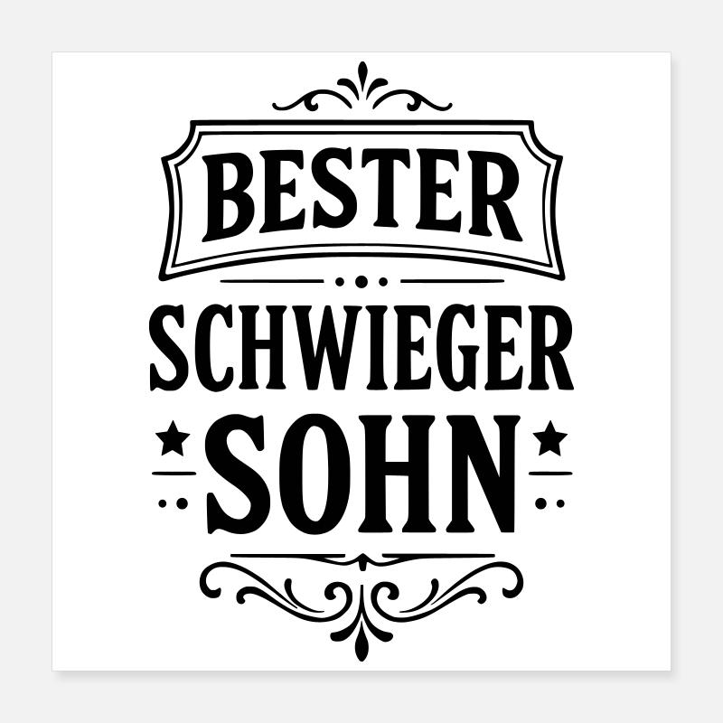 Bester Schwiegersohn Poster 40x40 cm
