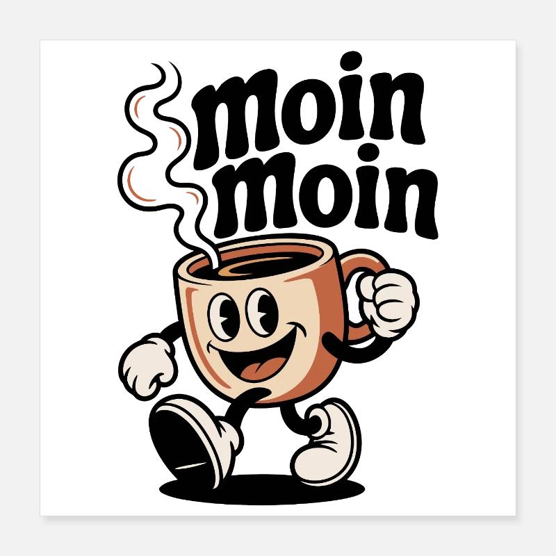 Funny coffee pot Poster 16" x 16" (40x40 cm)