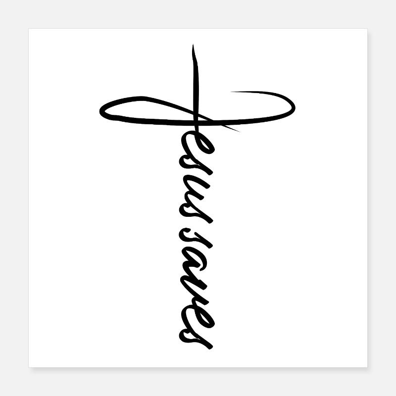 Jesus Christus Geschenk Spruch Poster 40x40 cm