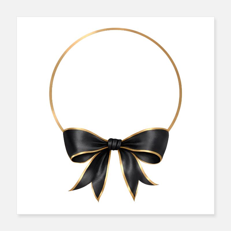 Arc Cercle Or Noir Poster 40 x 40 cm