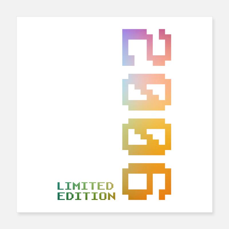 20th Birthday 2006 Gift Idea Pixel Poster 16" x 16" (40x40 cm)