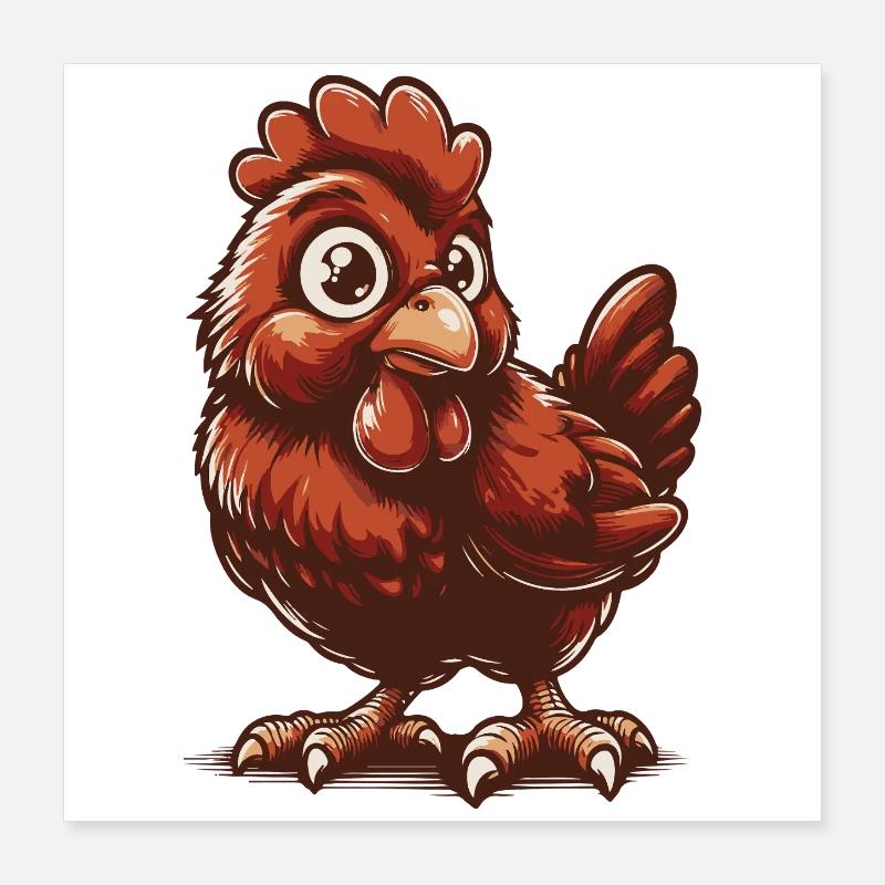 poussin mignon Poster 40 x 40 cm