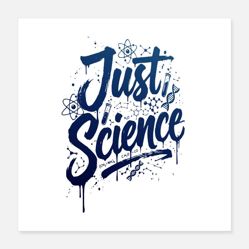 Juste Science Blue Splash Poster 40 x 40 cm