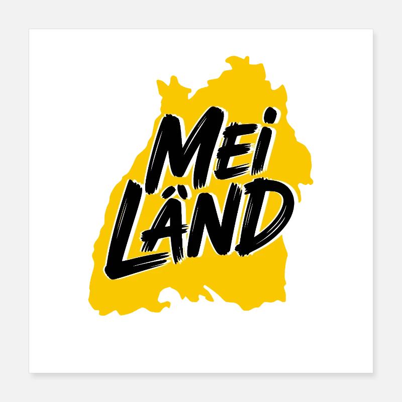 Mei Länd Bade-Wurtemberg Poster 40 x 40 cm