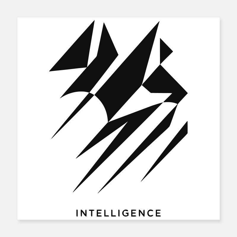 Intelligence Style  Poster 40x40 cm