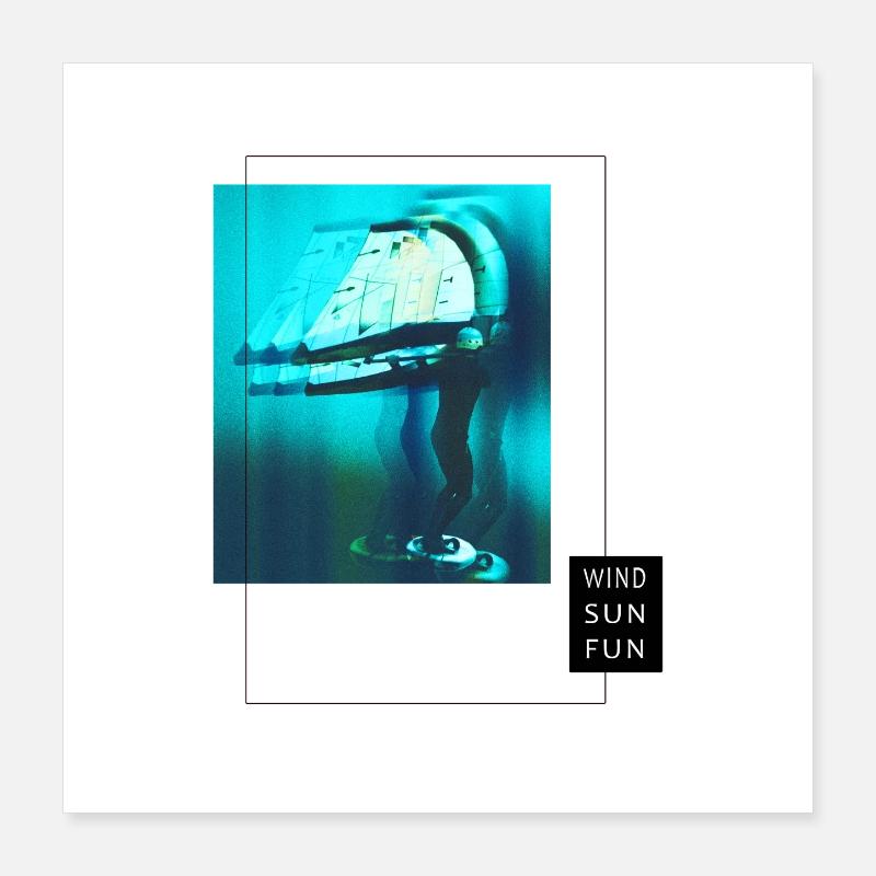 Wind SunFun Neon Drift Poster 40x40 cm