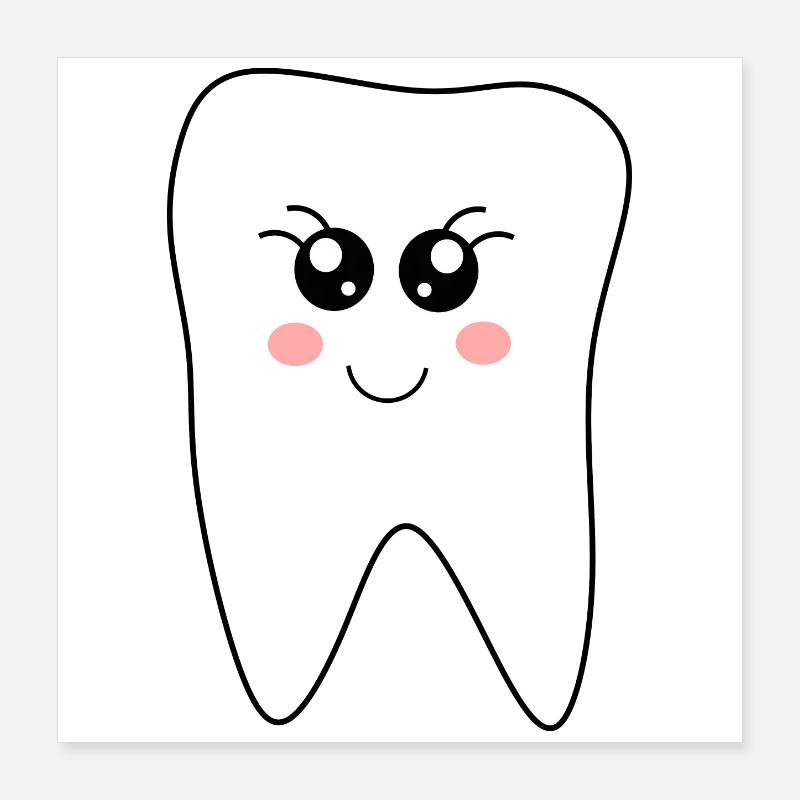 Tooth, Teeth, Dentist Gift Poster 16" x 16" (40x40 cm)