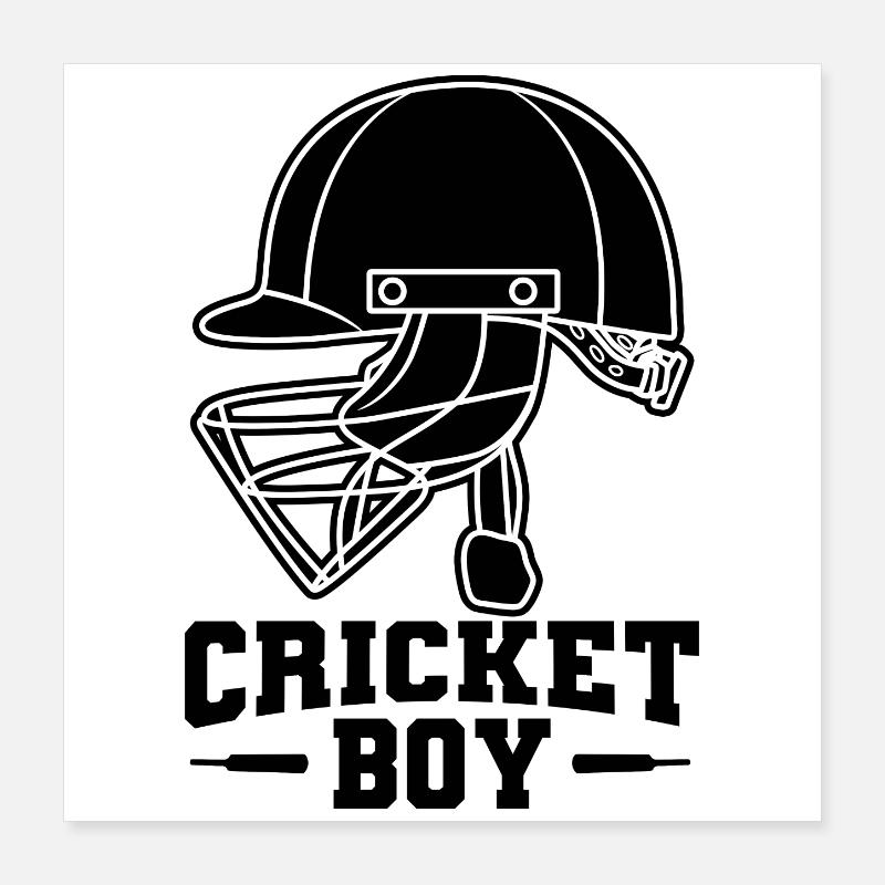 Cricket Junge Poster 40x40 cm