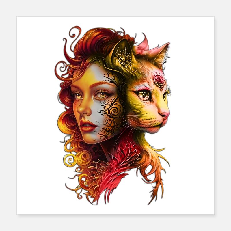 Mystical and Surreal Nature Poster 16" x 16" (40x40 cm)