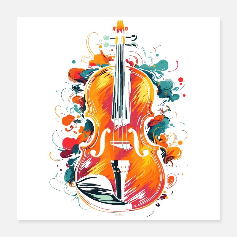 Violine Poster 40x40 cm