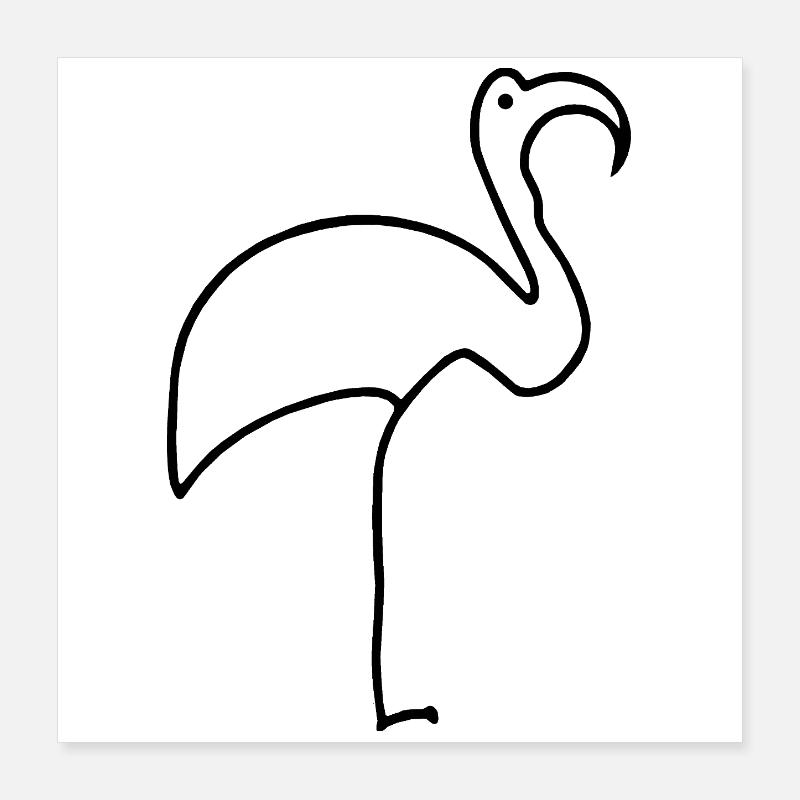 Flamingo Poster 40x40 cm