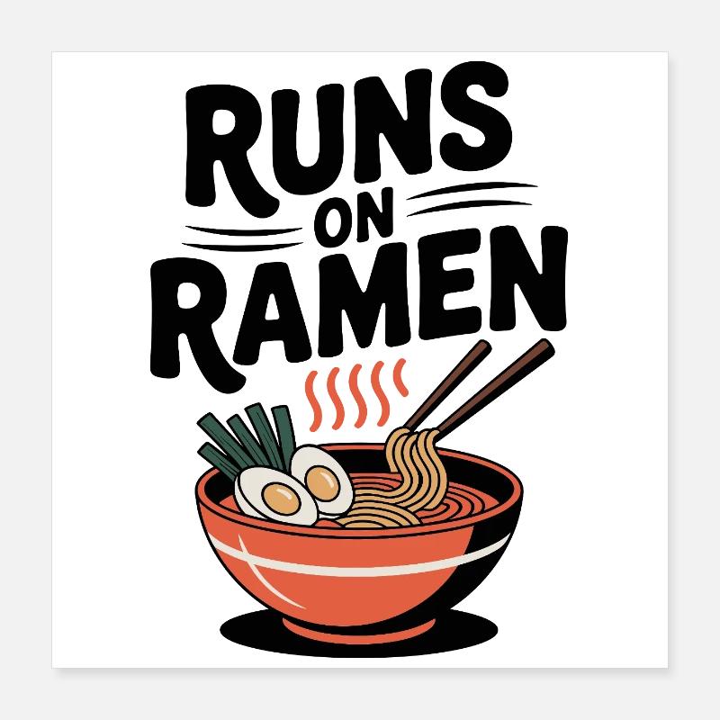 Läuft mit Ramen Poster 40x40 cm