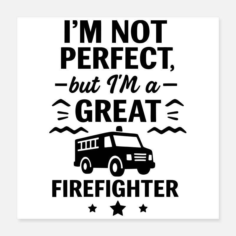 Super Firefighter Hero Poster 16" x 16" (40x40 cm)