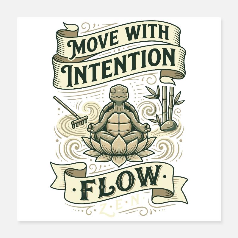 Bewegung mit Absicht: Zen Flow Poster 40x40 cm