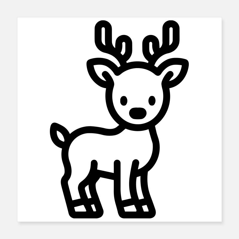 Hirsch Poster 40x40 cm