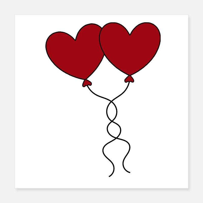Cadeau rouge de la Saint-Valentin Poster 40 x 40 cm