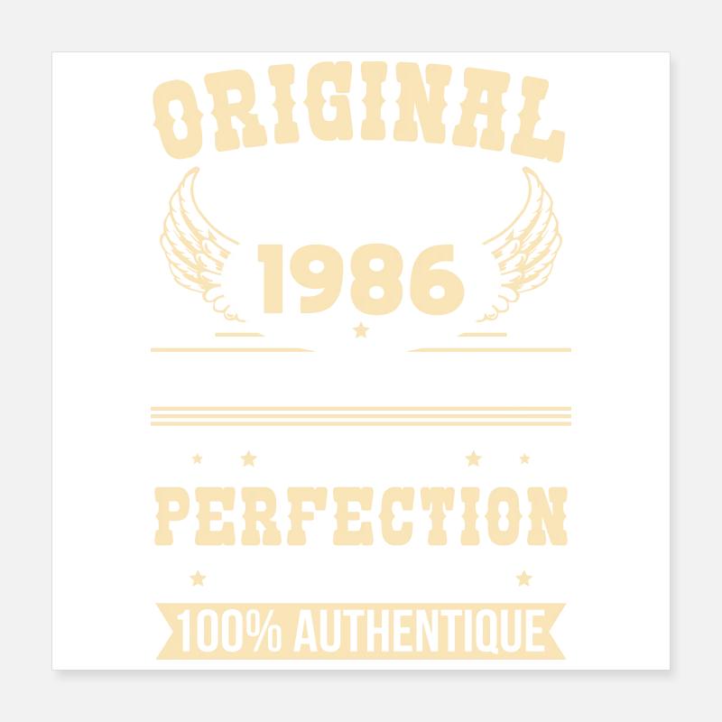 1986 – Unique example – Premium quality Poster 16" x 16" (40x40 cm)