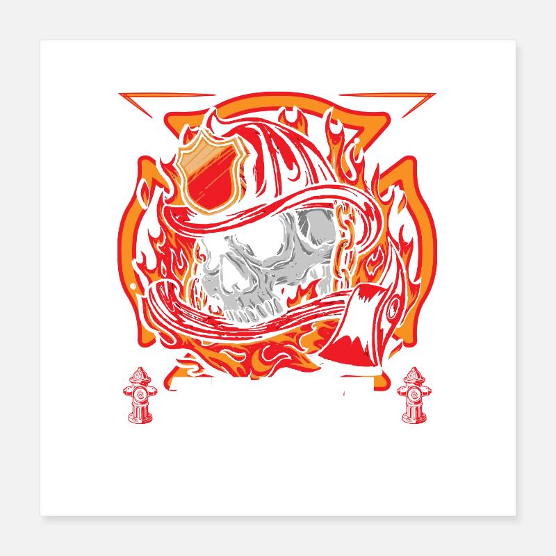 Feuerwehr Poster 40x40 cm