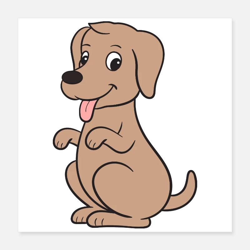 Chiens Chiens Poster 40 x 40 cm