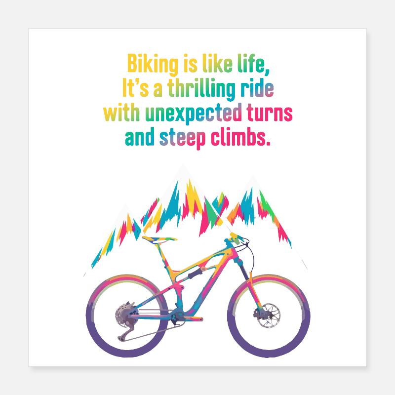 Conception de citation de VTT Vivid Poster 40 x 40 cm