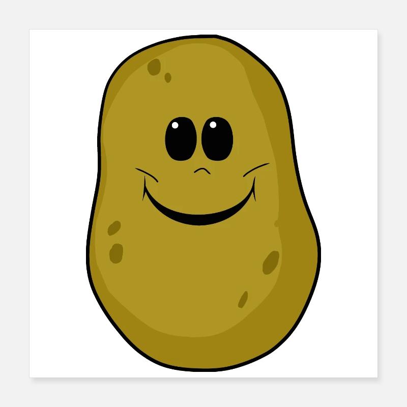 Carp Spoon Potatoes Poster 16" x 16" (40x40 cm)