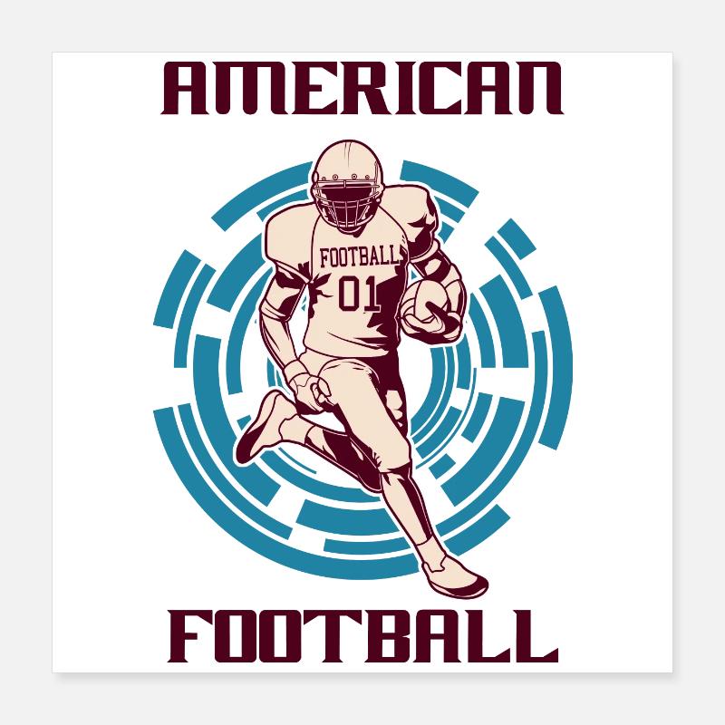 American football Poster 16" x 16" (40x40 cm)