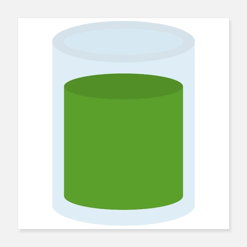 Jus vert en verre Poster 40 x 40 cm