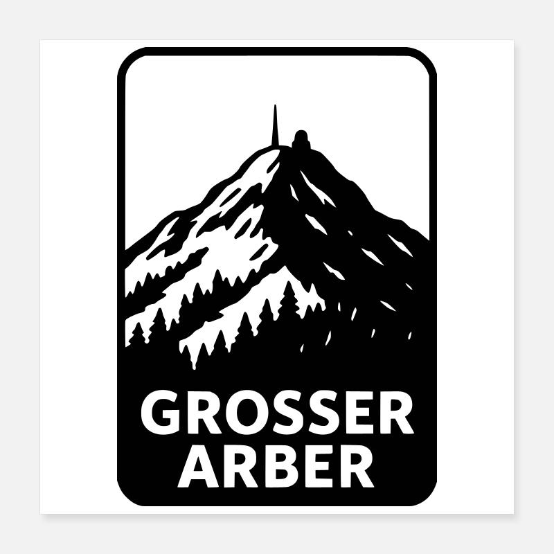 großer arber Poster 40x40 cm