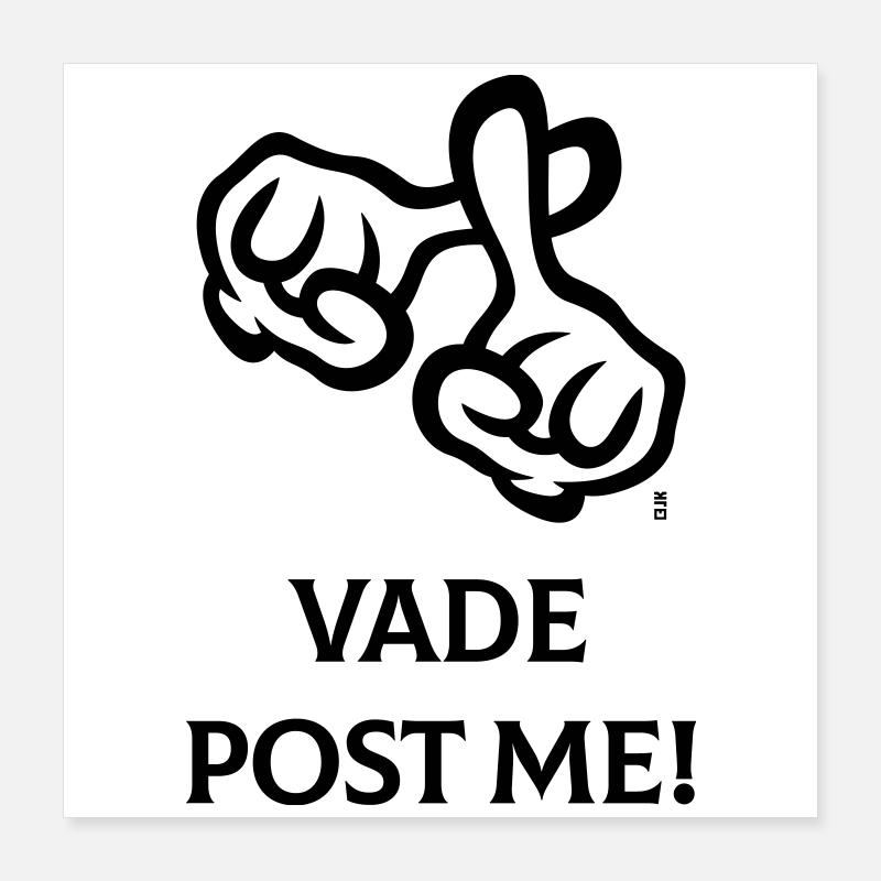 Vade Post Me! (Kreuz / Bibel / Religion / 1C) Poster 40x40 cm