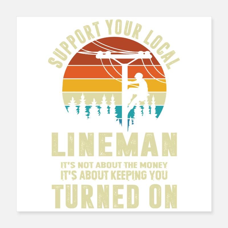 Electronics Technician Electrician Gifts Poster 16" x 16" (40x40 cm)