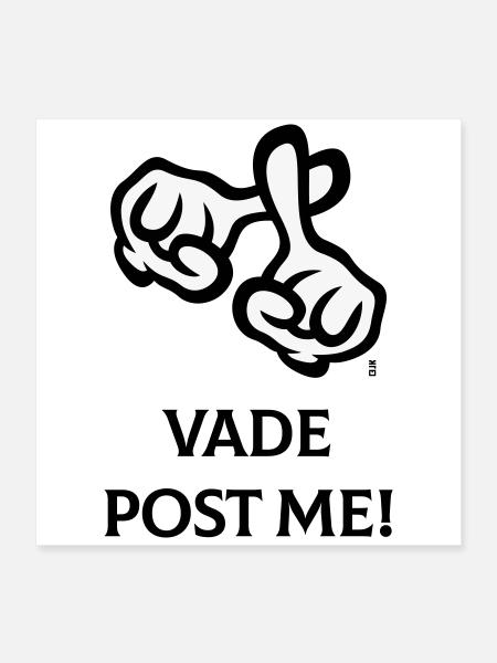 Vade Post Me! (Cross / Bible / Religion / 2C) - Poster 16" x 16" (40x40 cm) - white - Front