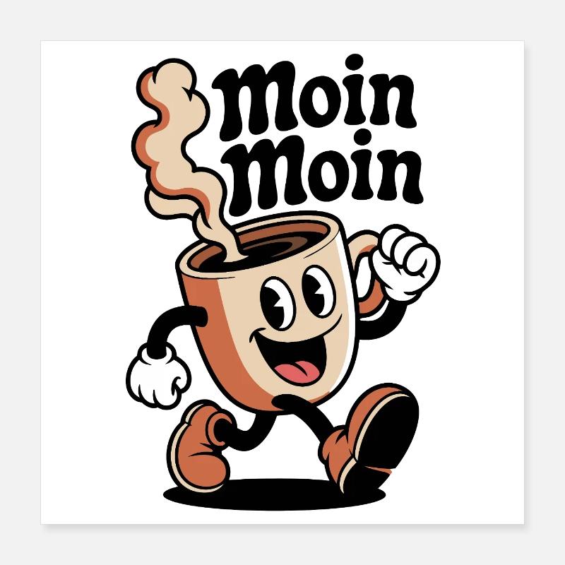 Tasse de dessins animés Coffee Joy Poster 40 x 40 cm