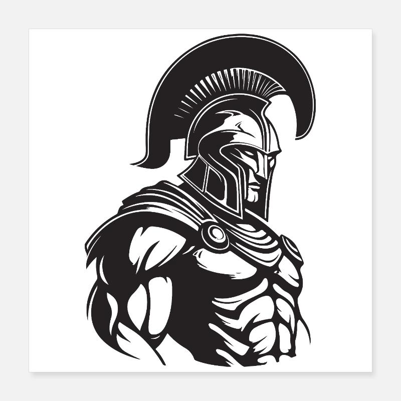 Spartan Gym Muscles Poster 16" x 16" (40x40 cm)