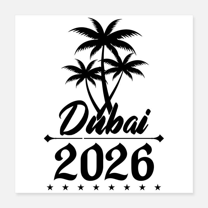 dubai 2026 Poster 40x40 cm