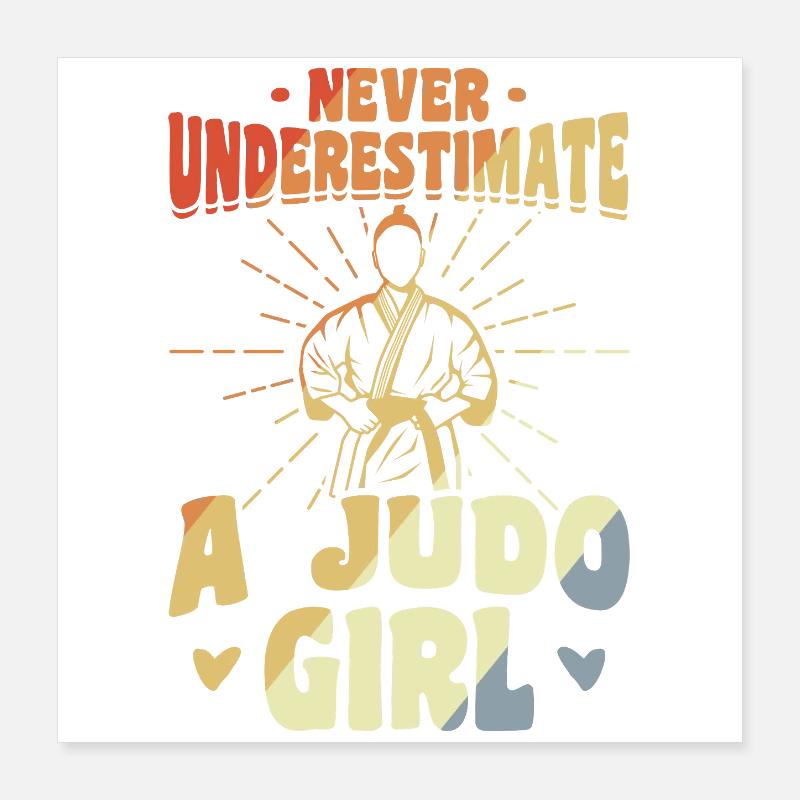 Judo Mädchen Poster 40x40 cm