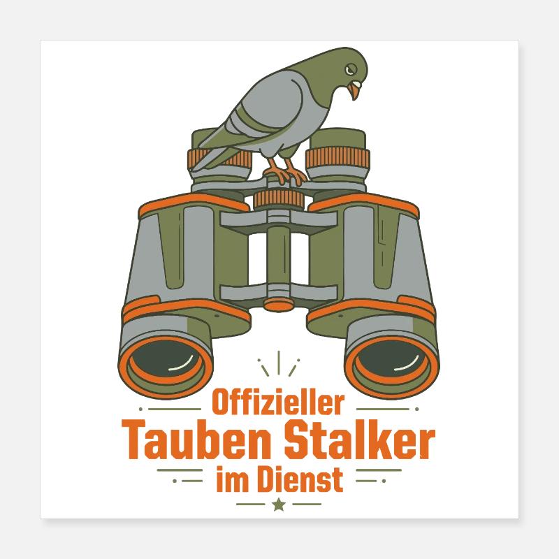 Vogelbeobachter Poster 40x40 cm