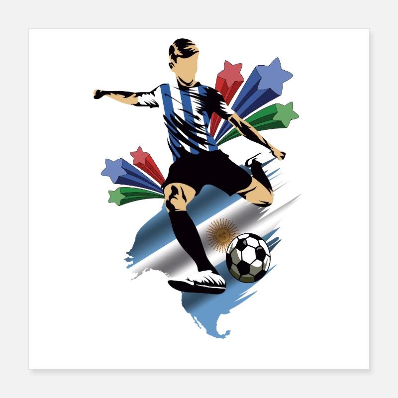 Argentine - Argentine - Drapeaux Poster 40 x 40 cm