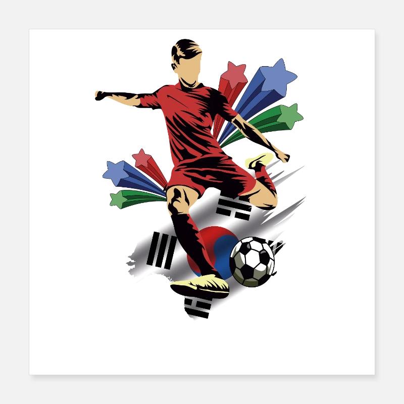 Corée - Corée - Drapeaux Poster 40 x 40 cm