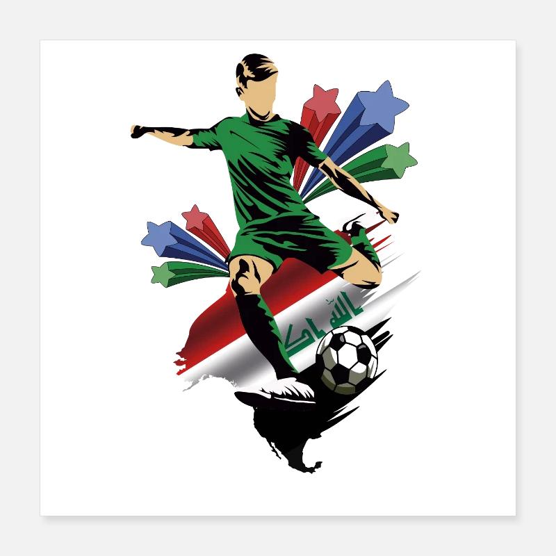 Irak - Iraq - Flags Poster 16" x 16" (40x40 cm)