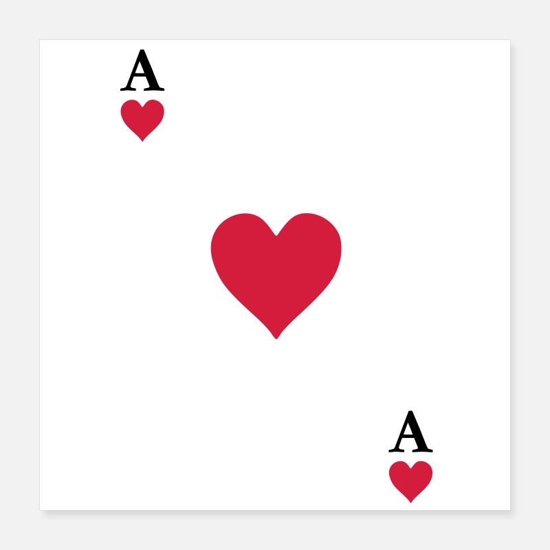 As de coeur Poster 40 x 40 cm